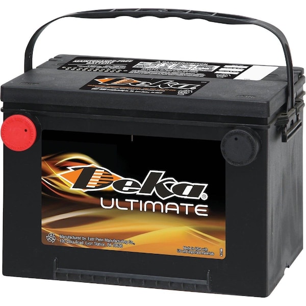 Deka Ultimate 12-Volt 800 CCA Automotive Battery, Side Post Left Front